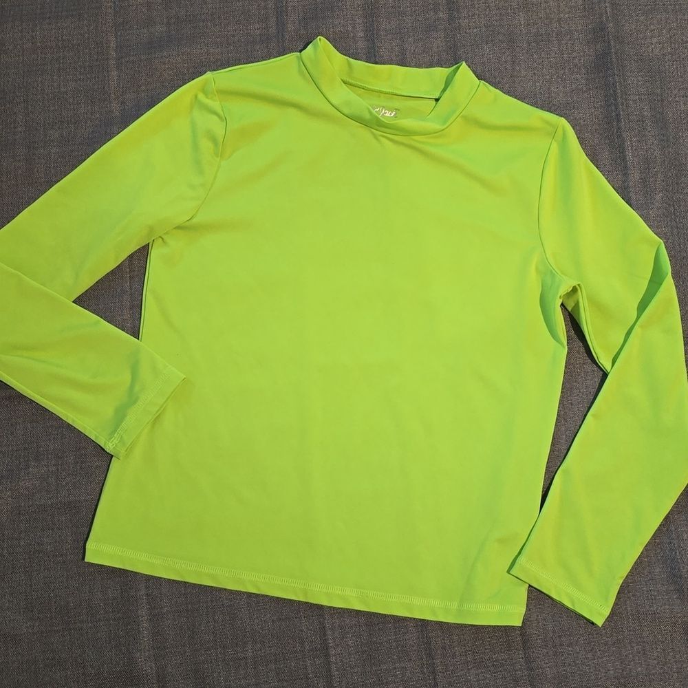 Swim Rashguard Size L 10/12 Boys Girls Kids Youth Sun Protection Bright Neon